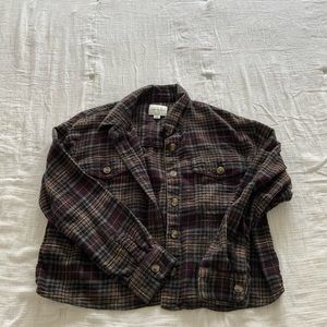 American Eagle Cropped flannel